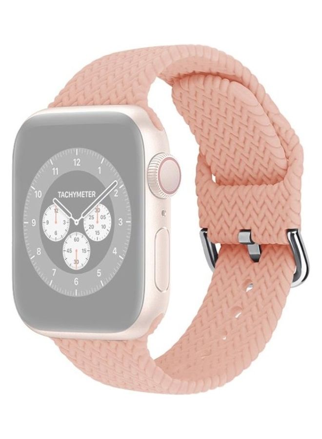 HuHa Ethnic Replacement Watchband for Apple Watch Series 1/2/3/4/5/6/7/SE 38/40/41mm Sand Pink - Image 1