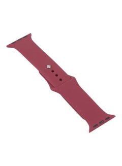 HuHa Silicone Replacement Strap Watchband with Protective Screen Protector Case Set For Apple Watch Series  7/6/SE/5/4 45/44mm Wine Red  - Image 2