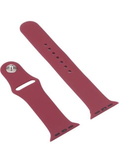 HuHa Silicone Replacement Strap Watchband with Protective Screen Protector Case Set For Apple Watch Series  7/6/SE/5/4 45/44mm Wine Red  - Image 3