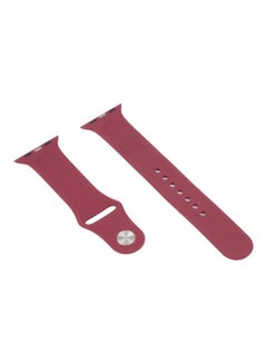 HuHa Silicone Replacement Strap Watchband with Protective Screen Protector Case Set For Apple Watch Series  7/6/SE/5/4 45/44mm Wine Red  - Image 4
