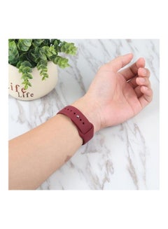 HuHa Silicone Replacement Strap Watchband with Protective Screen Protector Case Set For Apple Watch Series  7/6/SE/5/4 45/44mm Wine Red  - Image 5