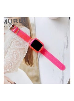 Ethnic Replacement Watchband for Apple Watch Series 1/2/3/4/5/6/7/SE 44/45mm Rose Red