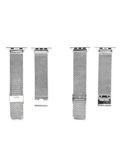 HuHa Ethnic Replacement Watchband for Apple Watch Series 1/2/3/4/5/6/7/SE 38/40/41mm Silver  - Image 3