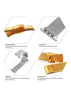 HuHa Ethnic Replacement Watchband for Apple Watch Series 1/2/3/4/5/6/7/SE 38/40/41mm Silver  - Image 5