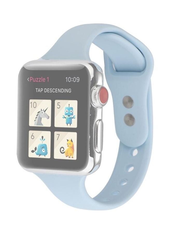 HuHa Replacement Watchband for Apple Watch Series 7/6/5/4/3/2/1/SE 38/40/41mm Sky Blue - Image 1