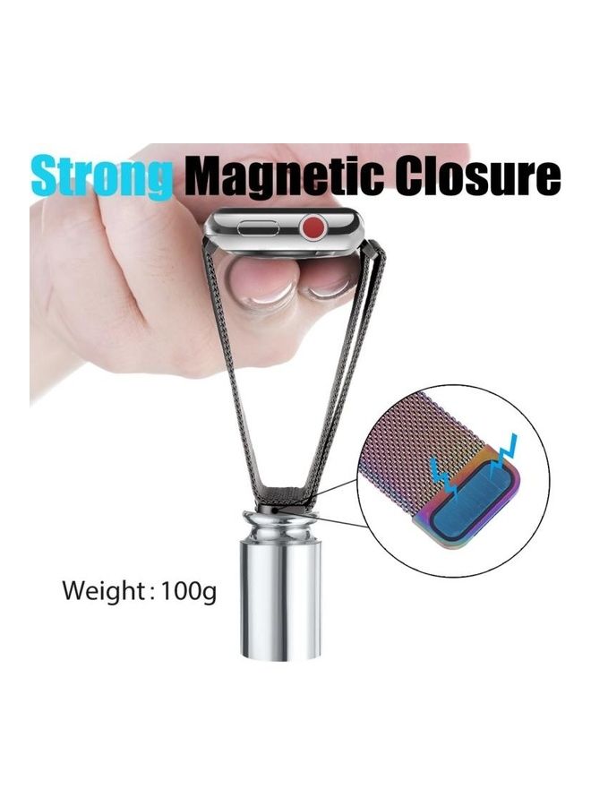 HuHa - Milanese Loop Magnetic Stainless Steel Watchband For Apple Watch Series 7/6/5/4/3/2/1/SE 45/44/42mm Red - Image 1