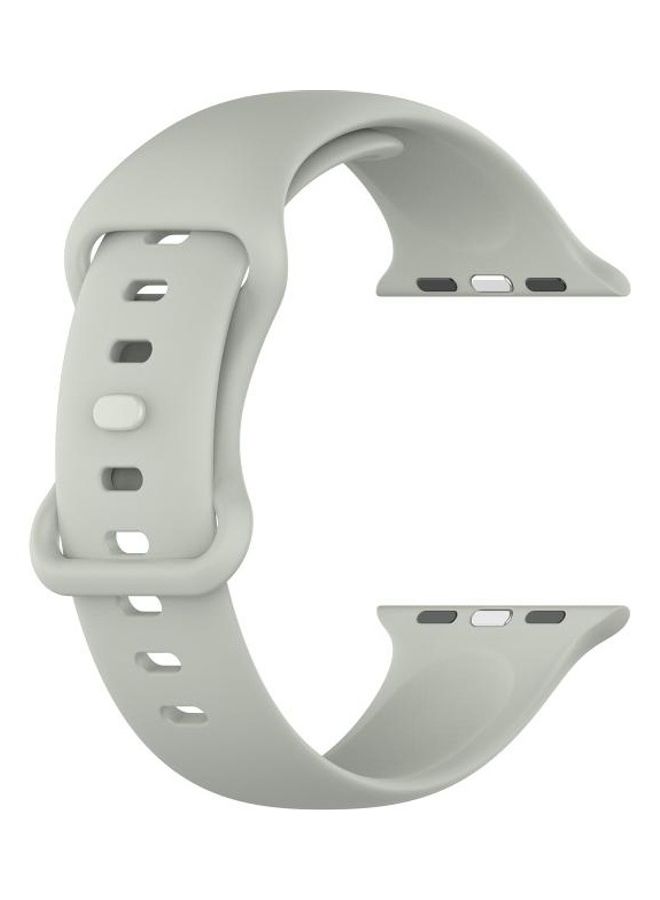 HuHa Silicone Replacement Watchbands For Apple Watch Series 7/6/SE/5/4/3/2/1 41/40/38mm, Size: Small Rock Ash - Image 4