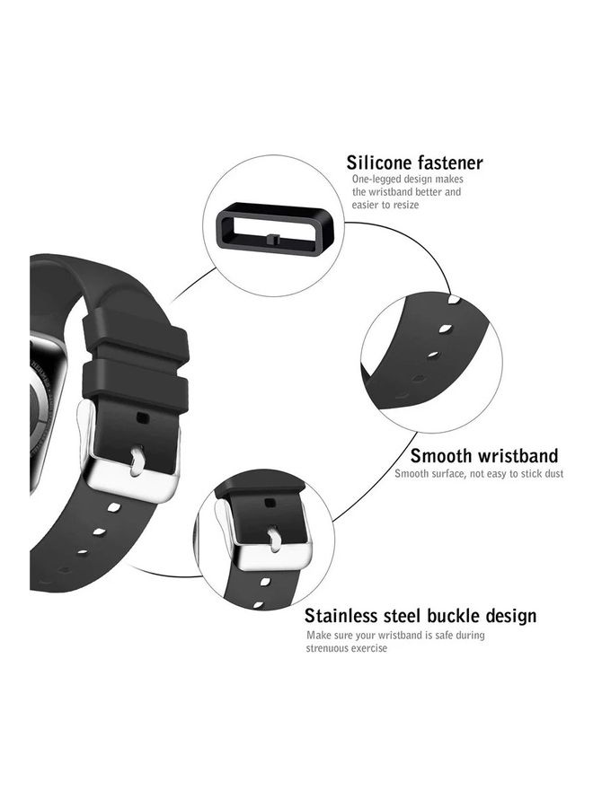 بي إس إن إل - Replacement Silicone Strap 42mm/44mm/45mm/49mm Band For Apple Watch Series 1/2/3/4/5/6/7/8/SE Brown - Image 1
