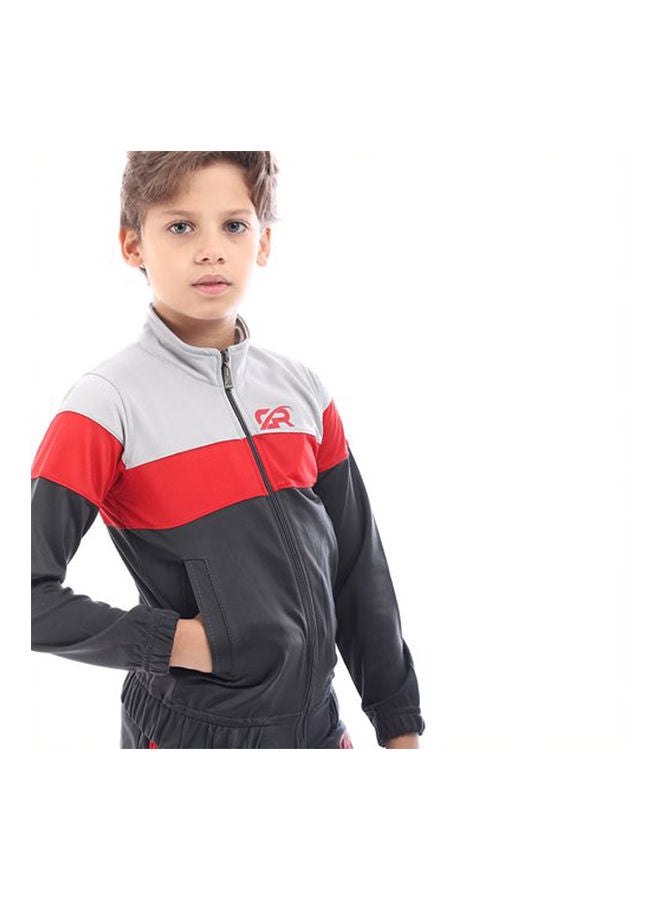 Caesar Training Suit  With Pocket Grey  - Image 2