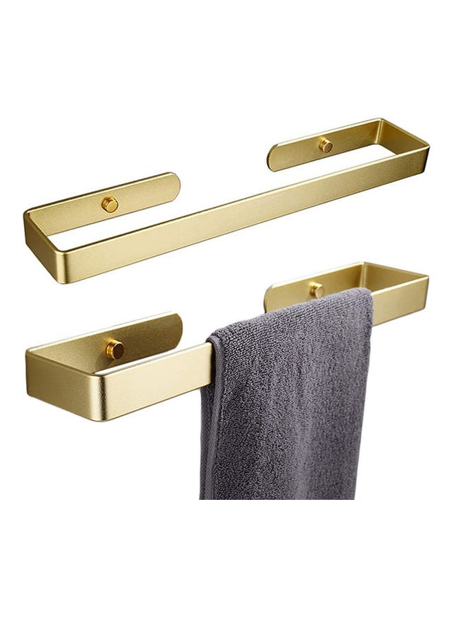 2-Piece Hand Towel Holder Gold 39.5x7x3cm  - Image 1