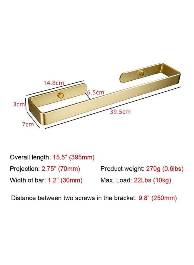 2-Piece Hand Towel Holder Gold 39.5x7x3cm  - Image 2
