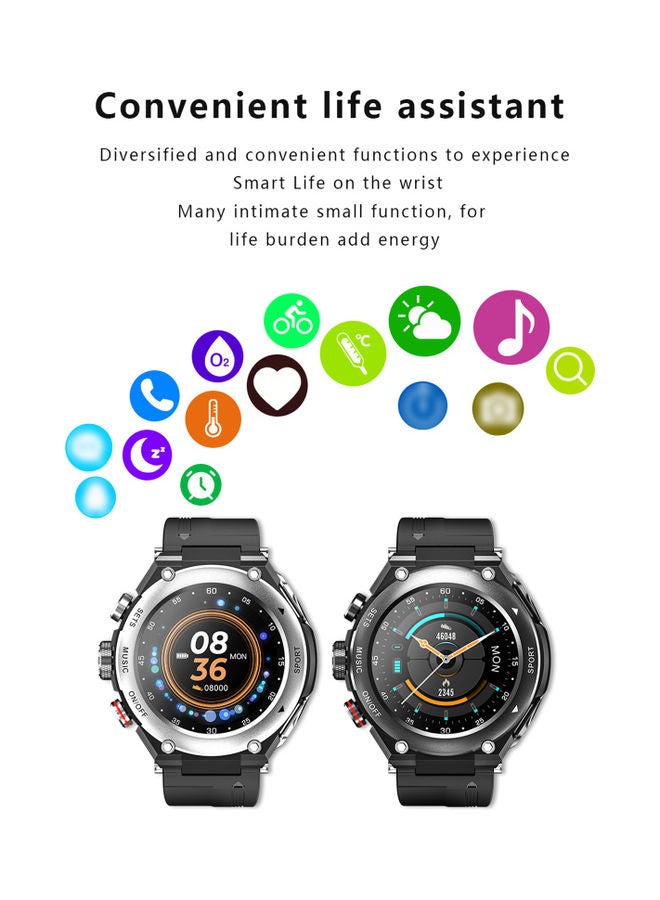 Generic Smart Watch With Wireless Earbuds Black  - Image 3