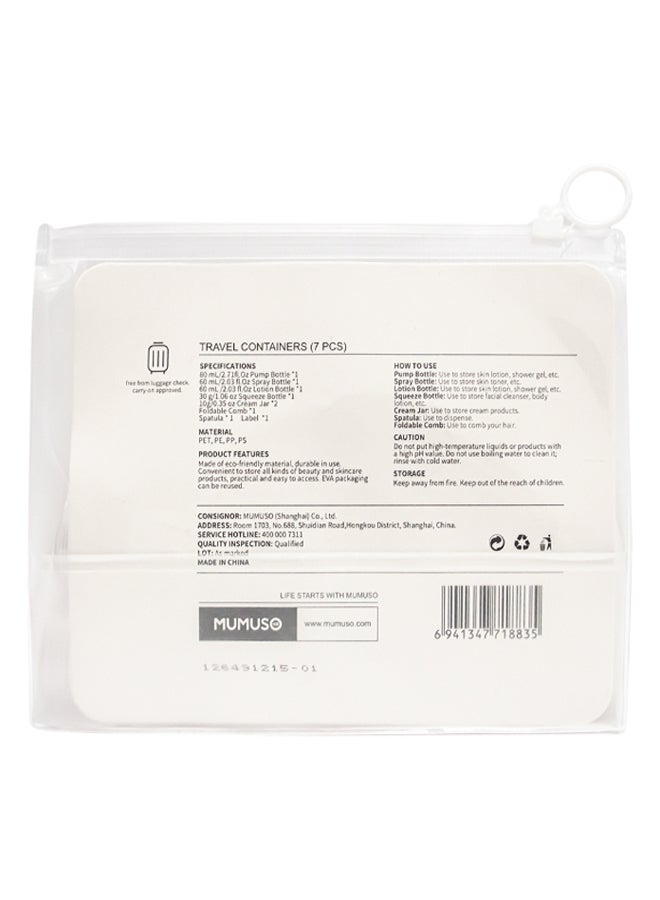 ماموسو مجموعة زجاجات السفر الصديقة للبيئة مكونة من 7 قطع - Image 3