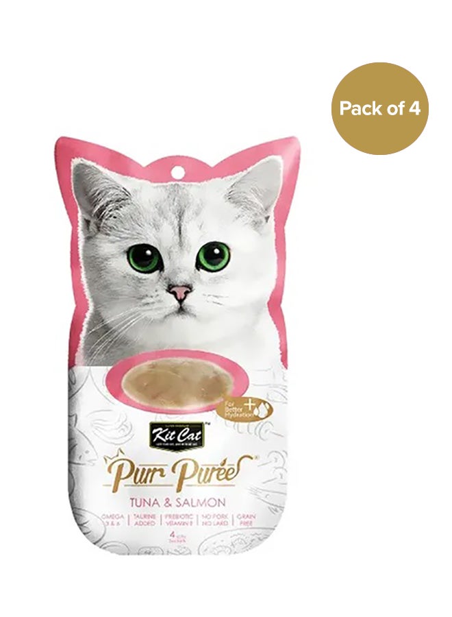 كيت كات بور بيوريه التونة والسلمون عبوة من 4 قطع متعدد الألوان 15جرام