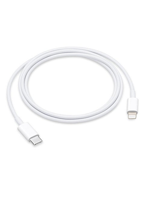 كابل USB-C إلى Lightning - 1 متر أبيض أبيض