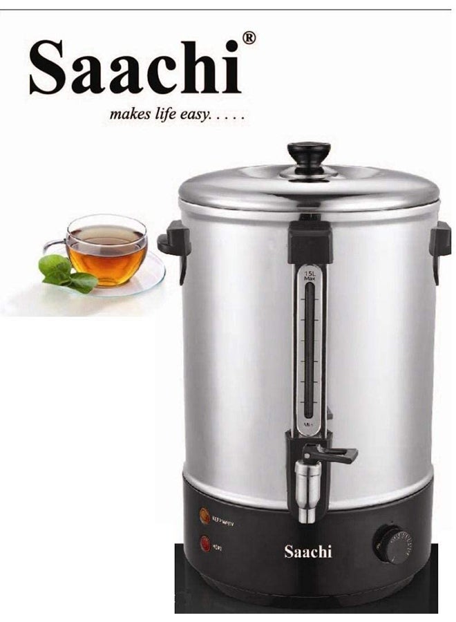 Saachi - Water Boiler with Stainless Steel Body, Adjustable Temperature Control, Automatic Shut-Off and Non-Drip Dispensing Tap NL-WB-7340-ST Silver - Image 1