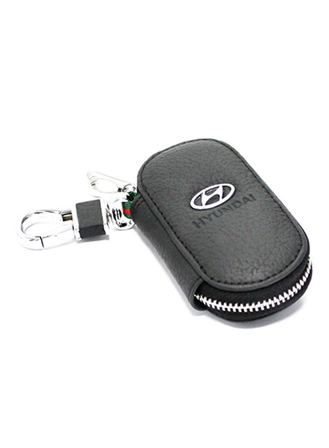AFGT Hyundai Logo Key Fob Case With Carabiner Hook  - Image 1
