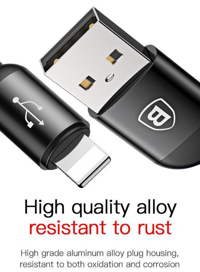 بيسوس - كابل شحن ومزامنة بيانات 3 في 1 بمنفذ USB أسود / أحمر / أزرق - Image 1