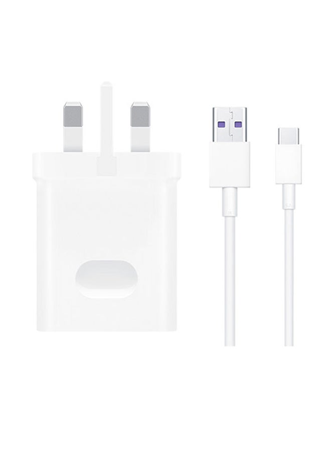 هواوي شاحن جداري فائق بموصل USB Type-C بقوة 40 وات أبيض  - Image 1