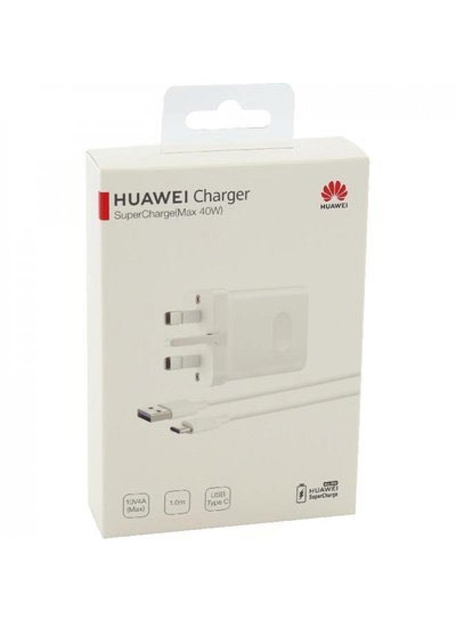 HUAWEI - 40W USB Type-C Wall Super Charger White - Image 1