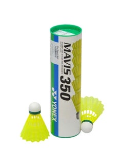 Yonex Unisex Mavis 350 Shuttlecock Set 6-Piece Green Cap  - Image 1