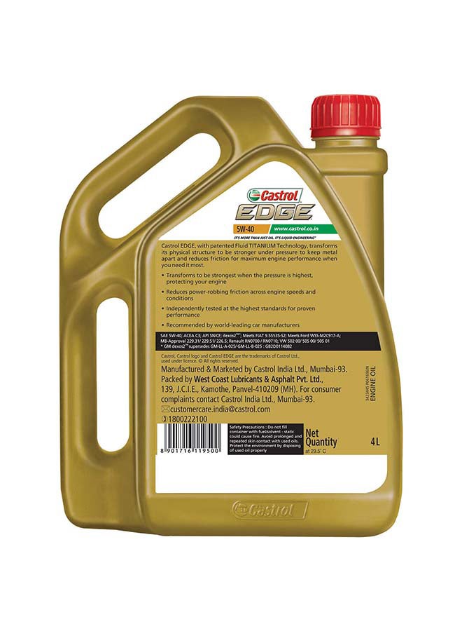 Castrol - 5W-40 Fully Synthetic Engine Oil - Image 1