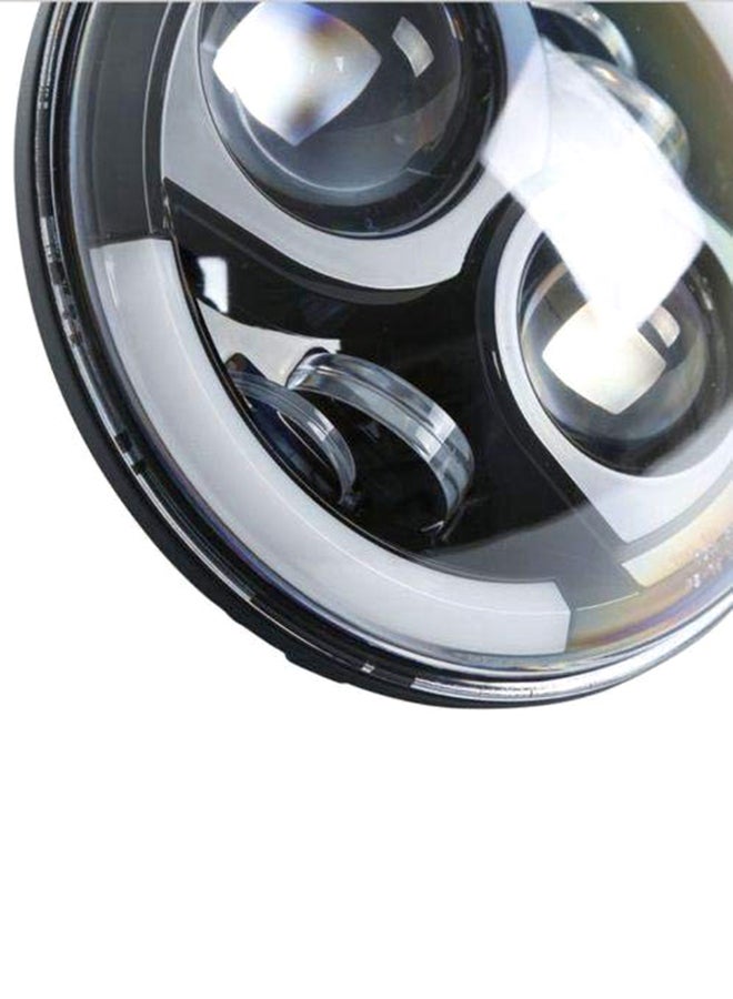 توبيز زوج من مصابيح أمامية LED بإضاءة منحنية مع هالة إشارة لسيارة جيب رانجلر 97-15 - Image 5