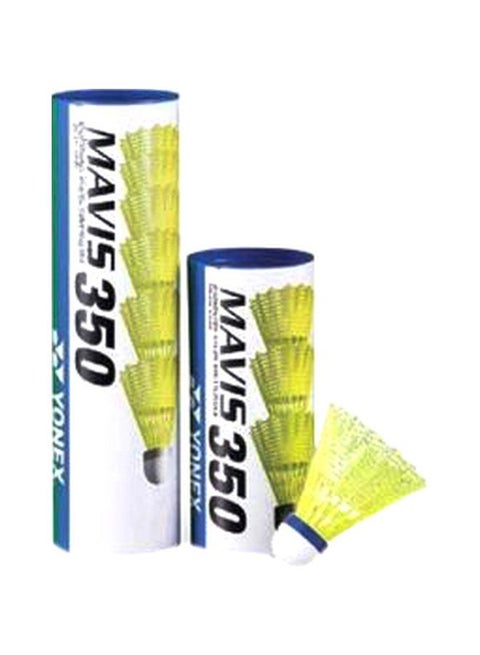 Pack Of 6 Mavis 350 Nylon Shuttlecock Set Standard