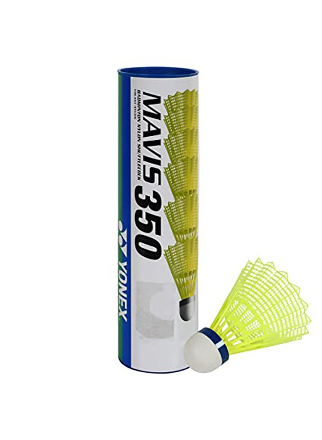 Yonex Pack Of 6 Mavis 350 Nylon Shuttlecock Set Standard  - Image 5