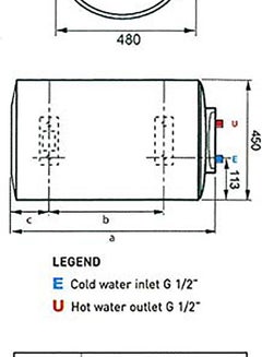 Ariston Horizontal Electric Water Heater PRO1 R White/Grey  - Image 5