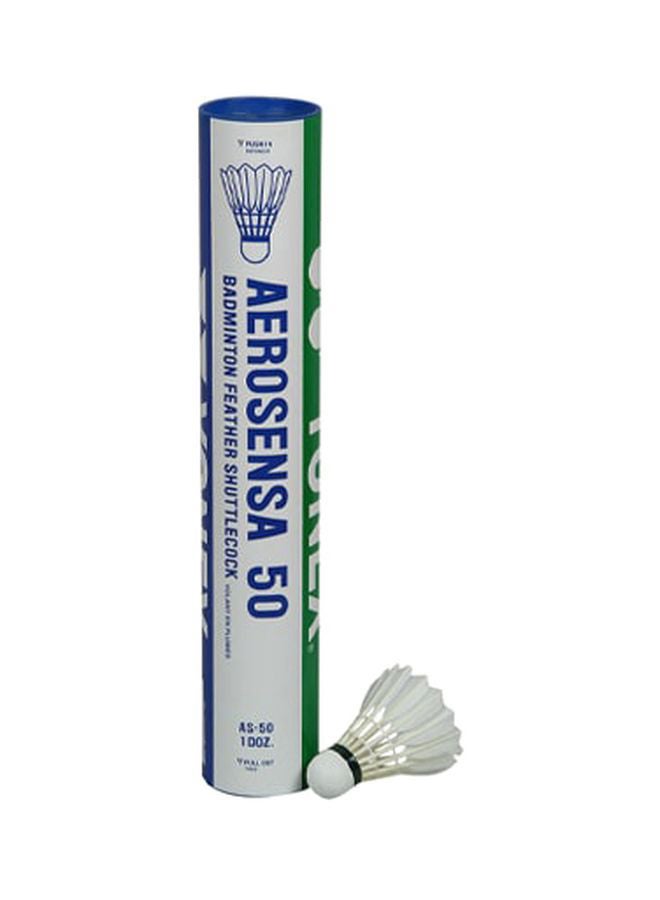 Yonex 12-Piece Aerosensa 50 Badminton Feather Shuttlecock Set 38.50x6.70cm - Image 1