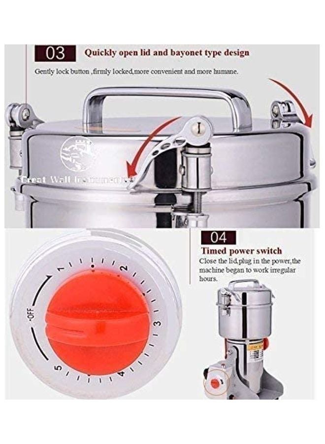 داماي آلة طحن من الستانلس ستيل 3000.0 W HC-1500Y فضي  - Image 3