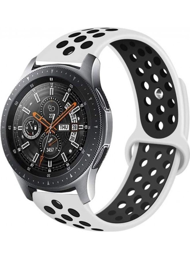 MARGOUN - Replacement Band For Samsung Galaxy Watch 4/4 Classic White/Black - Image 1