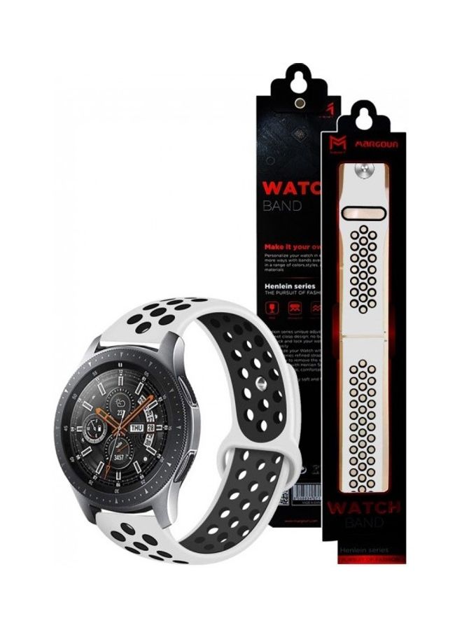 MARGOUN - Replacement Band For Samsung Galaxy Watch 4/4 Classic White/Black - Image 1