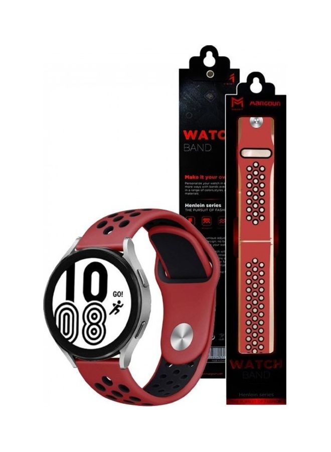 MARGOUN - Replacement Band For Samsung Galaxy 4/Galaxy 4 Classic Watch Red/black - Image 1