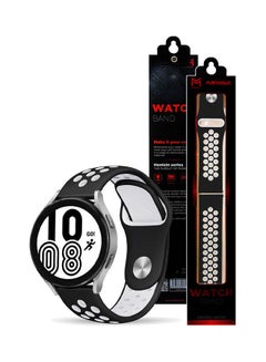 MARGOUN Replacement Band For Samsung Galaxy Watch 4/4 Classic Black/White  - Image 2