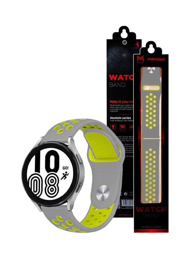 MARGOUN Replacement Band For Samsung Galaxy 4/Galaxy 4 Classic Watch Grey/Green - Image 2