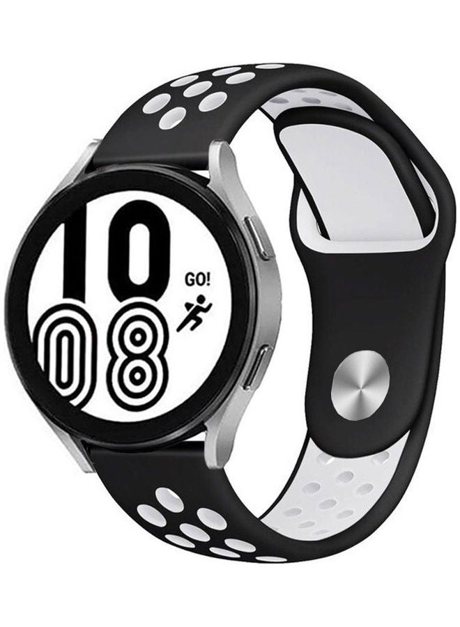 MARGOUN Replacement Band For Samsung Galaxy Watch 4/4 Classic Black/White  - Image 1