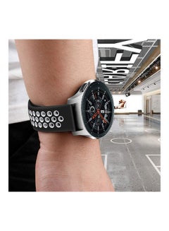 MARGOUN Replacement Band For Samsung Galaxy Watch 4/4 Classic Black/White  - Image 3