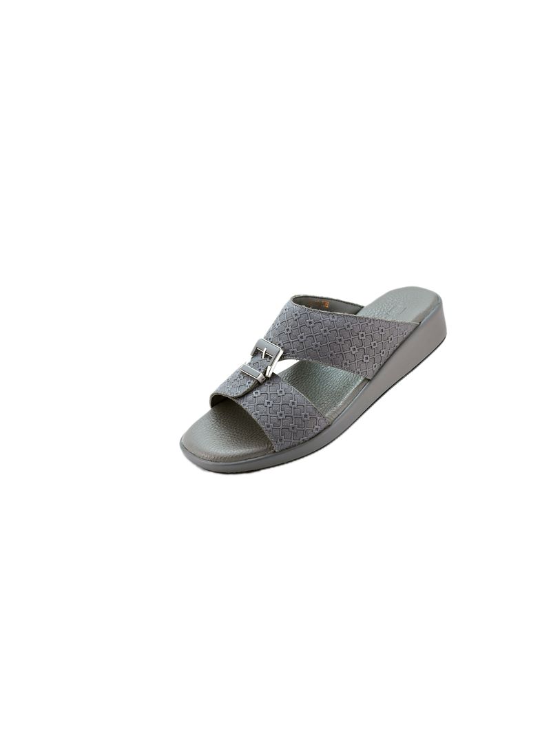 barjeel uno - Elegant Arabic Sandals Grey - Image 1