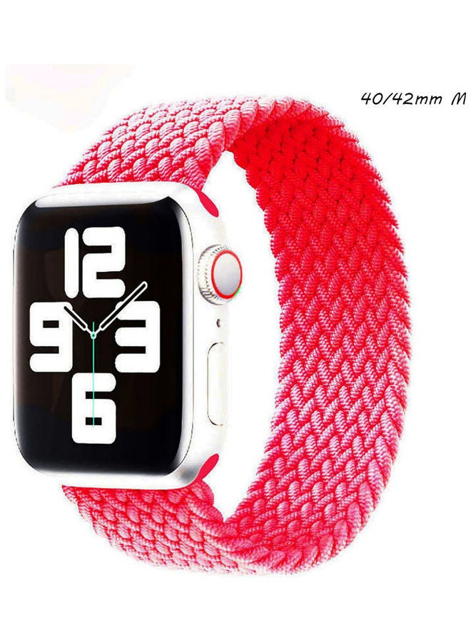 VILILY - Braided Replacement Strap For Apple Watch Series 1/2/3/4/5/6/SE 42-44mm Pink - Image 1