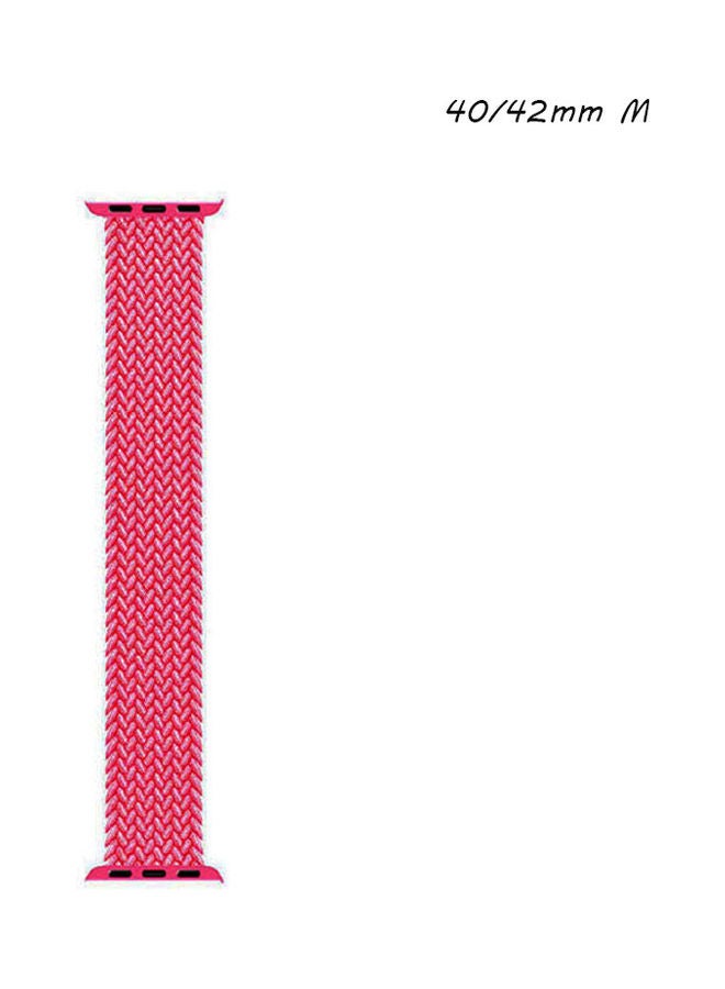 VILILY - Braided Replacement Strap For Apple Watch Series 1/2/3/4/5/6/SE 42-44mm Pink - Image 1