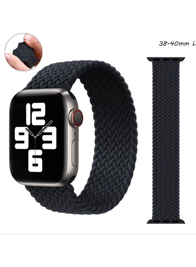 VILILY - Braided Replacement Strap For Apple Watch Series 1/2/3/4/5/6/SE 38-40mm Black - Image 1
