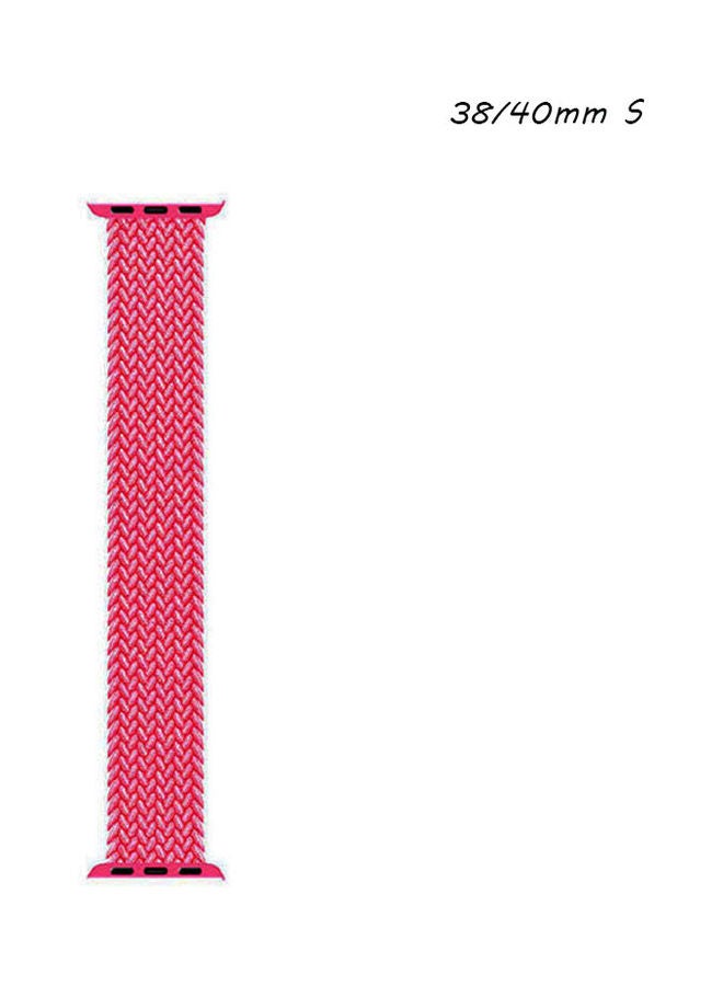 VILILY - Braided Replacement Strap For Apple Watch Series 1/2/3/4/5/6/SE 38-40mm Pink - Image 1
