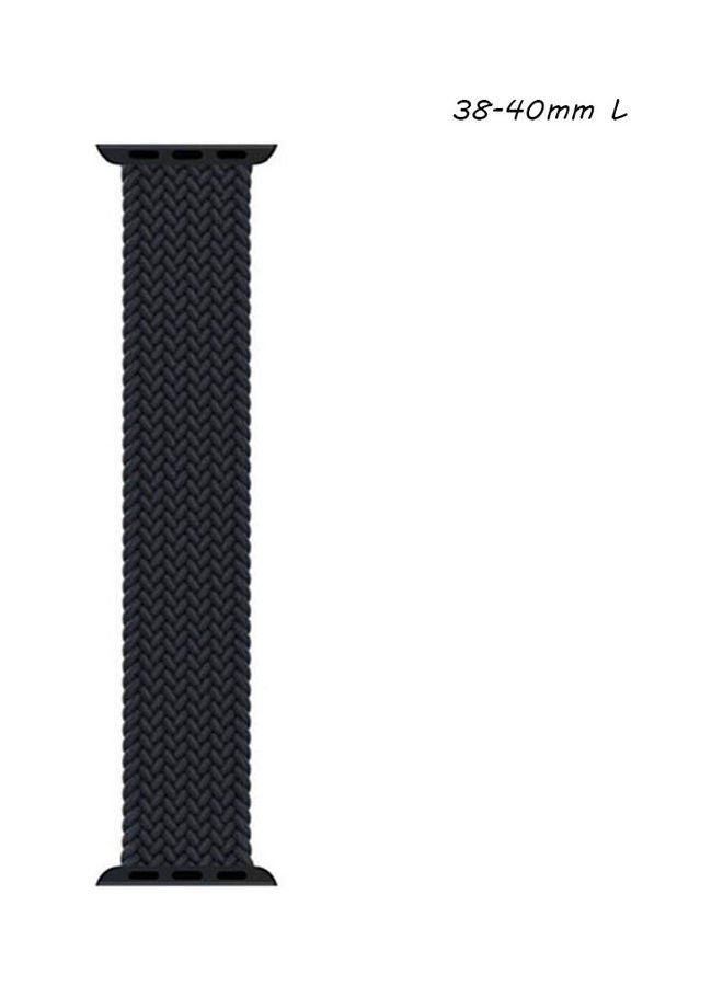 VILILY - Braided Replacement Strap For Apple Watch Series 1/2/3/4/5/6/SE 38-40mm Black - Image 1