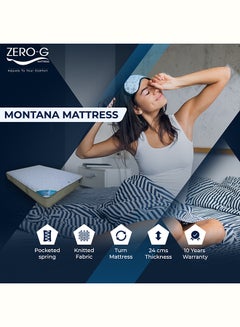 زيرو-جيه بيدز Montana Mattress White/Grey 155x205x24cm  - Image 4