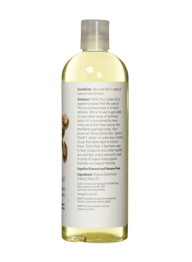 Now Foods Castor Oil Yellow 473ml - Image 2
