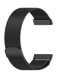 MARGOUN Milanese Band Stainless Steel Mesh Loop Strap for Fitbit Versa 3/Sense SmartWatch black  - Image 5