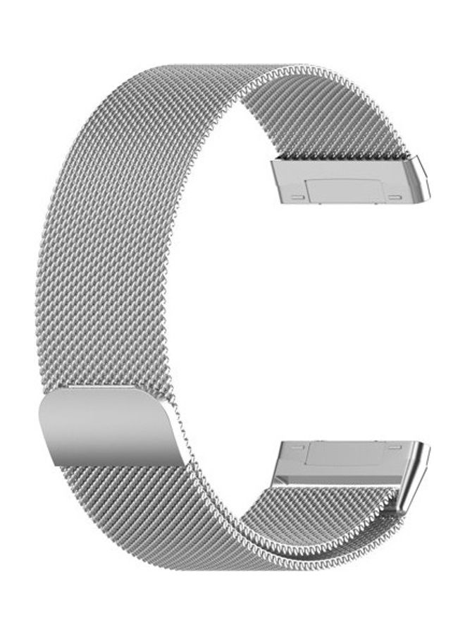 MARGOUN - Milanese Band Stainless Steel Mesh Loop Strap for Fitbit Versa 3/Sense SmartWatch silver - Image 1