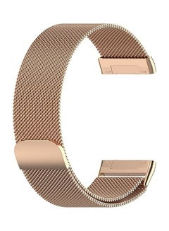 MARGOUN Milanese Band Stainless Steel Mesh Loop Strap for Fitbit Versa 3/Sense SmartWatch Rose Gold  - Image 5